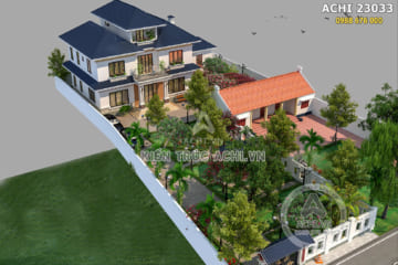 Mẫu biệt thự nhà vườn 2,5 tầng mái thái đẹp tại Hà Nội – Mã số: ACHI 23033