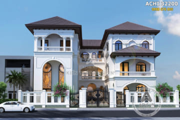 Mẫu biệt thự song lập kiến trúc Địa Trung Hải đẹp tại Sài Gòn – Mã số: AChi 32200
