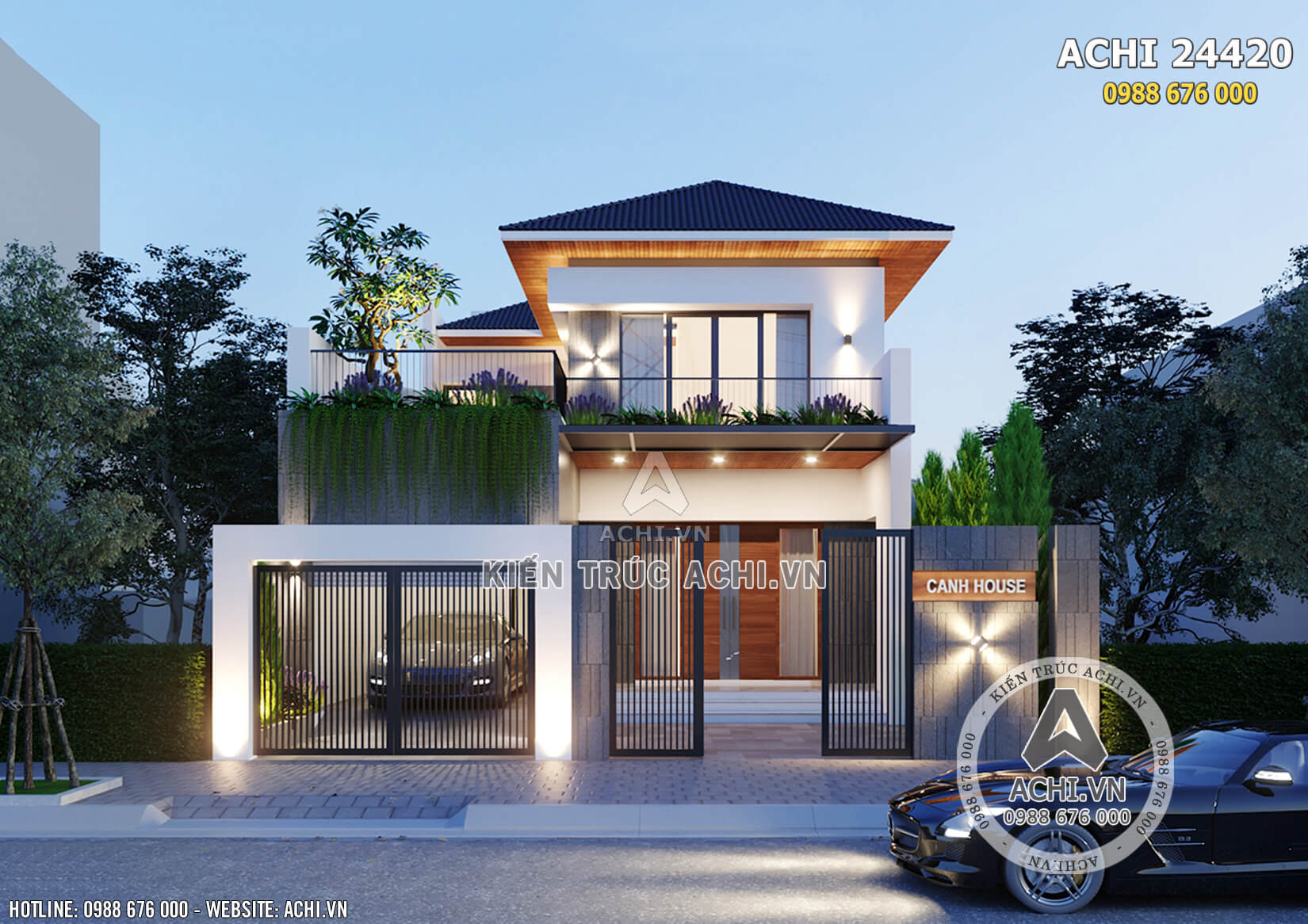 Thiết kế nhà phố hiện đại 1 trệt 3 lầu với diện tích 4x23m | Phan Kiến Phát  Co.,Ltd