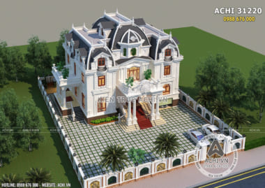 Thiết kế biệt thự tân cổ điển 3 tầng đẹp tại Lạng Sơn – Mã số: ACHI 31220