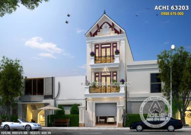 Thiết kế nhà phố 3 tầng tân cổ điển tại Quảng Ninh – Mã số: ACHI 63023