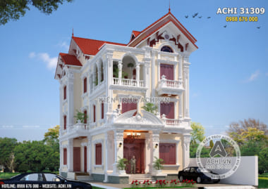 TOP 10 mẫu biệt thự 3 tầng tân cổ điển mái Thái được yêu thích nhất