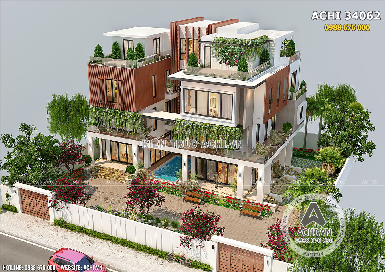 Tuyển tập những mẫu biệt thự song lập 3 tầng đẹp, hiện đại và cuốn hút -  WEDO - Công ty Thiết kế Thi công xây dựng chuyên nghiệp hàng đầu Việt Nam