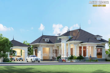 Thiết kế biệt thự vườn 1 tầng 4 phòng ngủ – Mã số: ACHI 13402