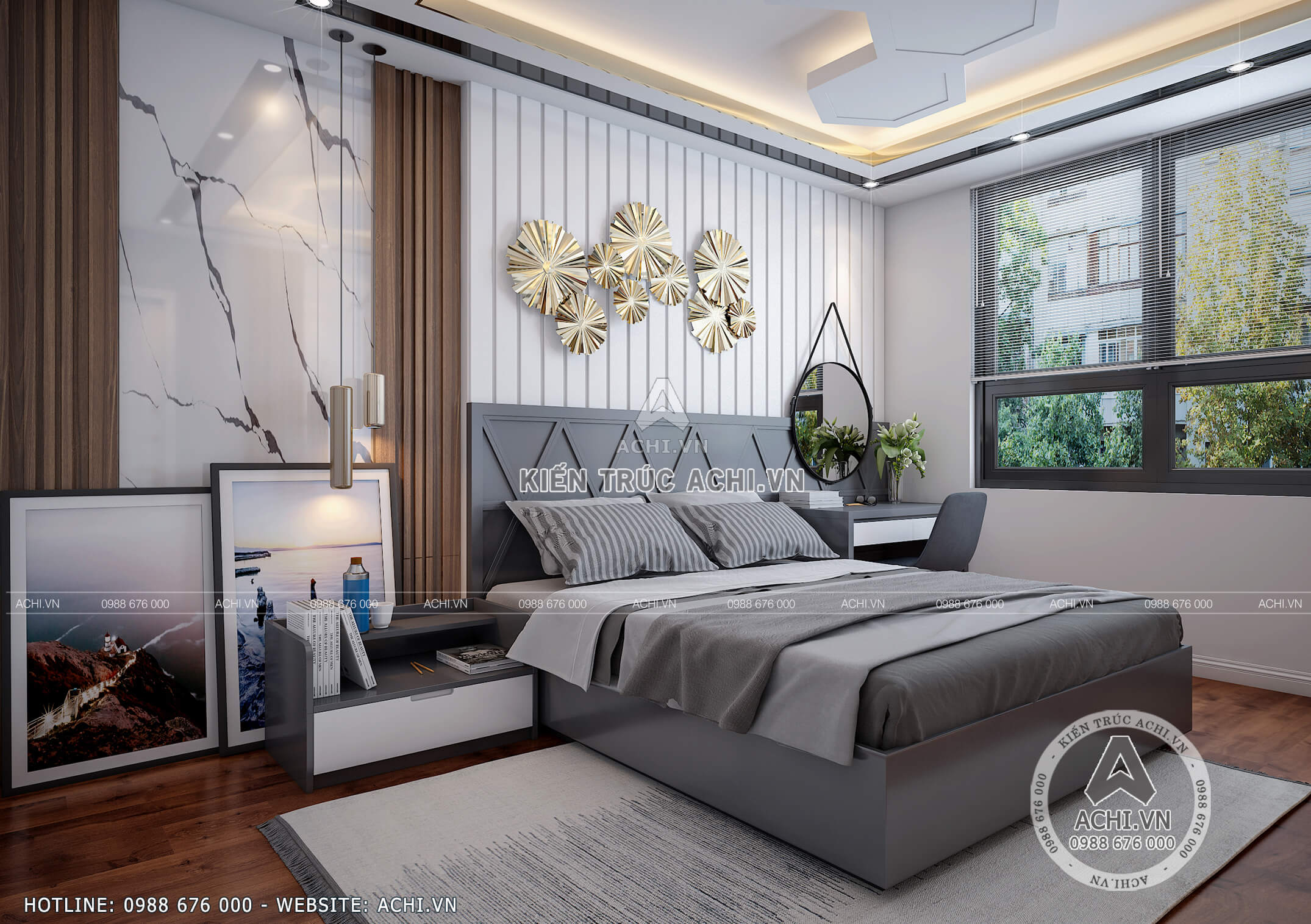 Thiết kế nội thất chung cư đẹp cho phòng ngủ