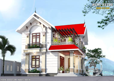 Mẫu biệt thự nhà vườn mái Thái 2 tầng đẹp – Mã số: ACHI 23100