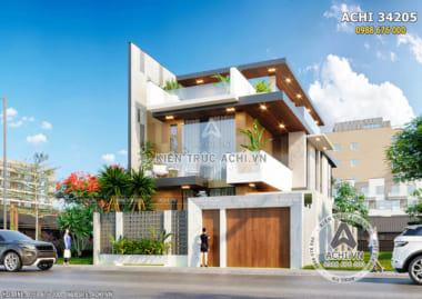 Mẫu thiết kế nhà 3 tầng hiện đại đẹp tại Ninh Thuận – ACHI 34205