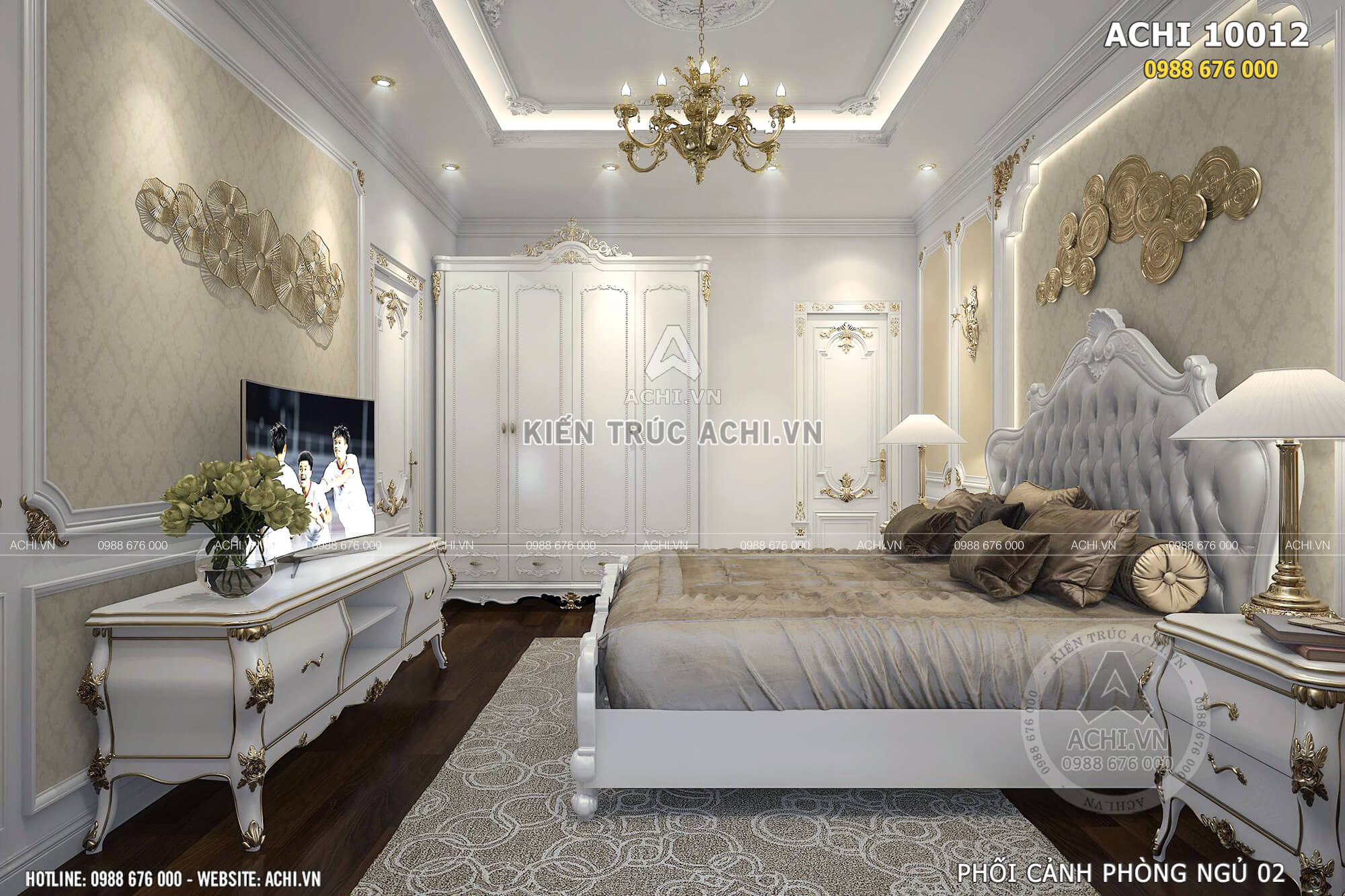 Mẫu thiết kế phòng ngủ với nội thất tân cổ điển kiểu dáng sang trọng và độc đáo