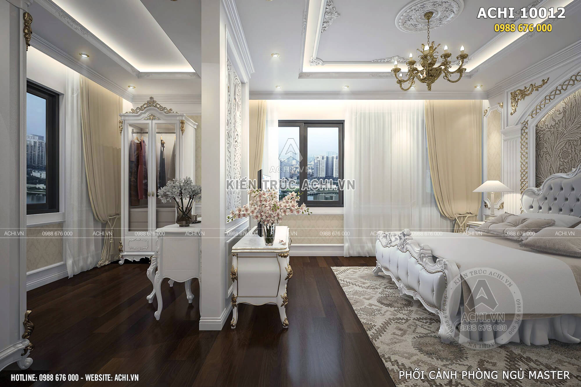 Thiết kế nội thất phòng ngủ Master mang phong cách tân cổ điển đẹp nhất xu hướng năm 2020
