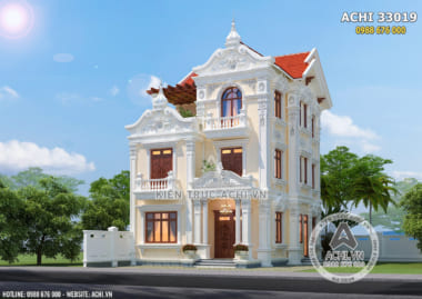 Mẫu biệt thự Pháp 3 tầng đẹp tại Hà Nội – ACHI 33019