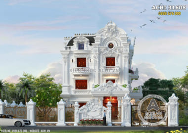 Mẫu biệt thự 3 tầng đẹp tân cổ điển tại Bắc Ninh – Mã số: ACHI 31608