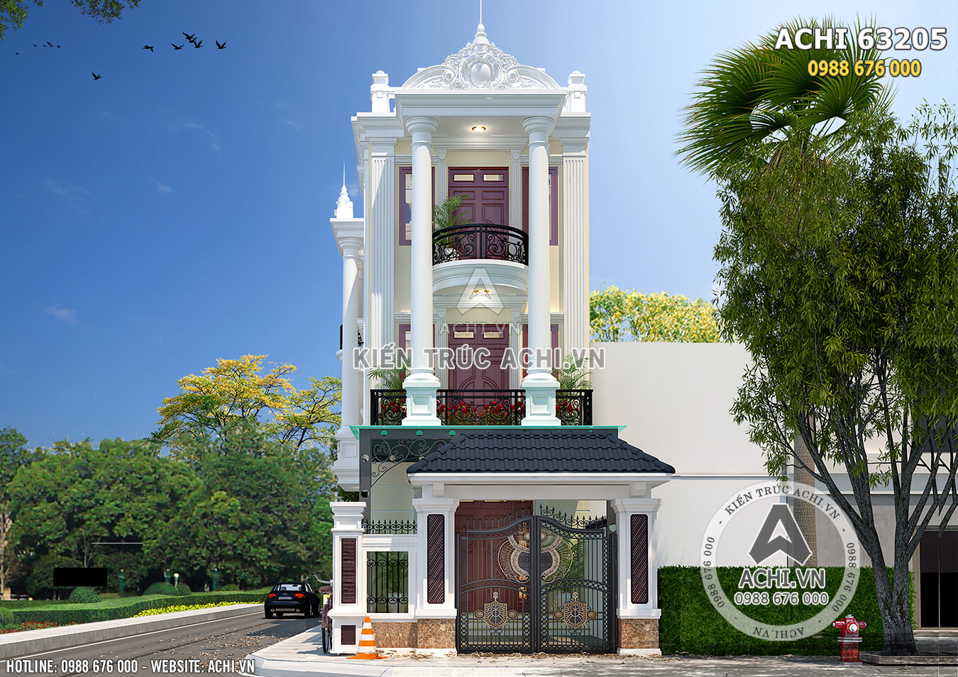 Thiết kế nhà 5x13m Quảng Ninh, ngôi nhà 3 tầng phong cách hiện đại