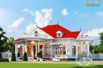 Mẫu biệt thự nhà vườn tân cổ điển đẹp ngất ngây – Mã số: ACHI 11031