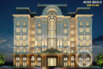 Thiết kế tổ hợp văn phòng khách sạn tân cổ điển đẹp – Mã số: ACHI 85312