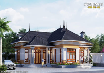 Không gian ngoại thất mẫu biệt thự mái Thái đơn giản, hiện đại và độc đáo