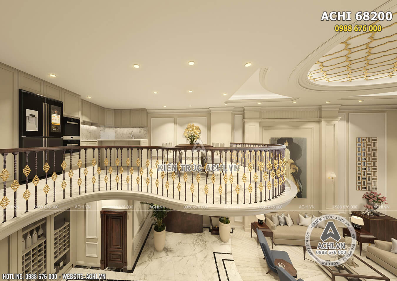 Không gian 3D đẹp của mẫu thiết kế nội thất khách sạn