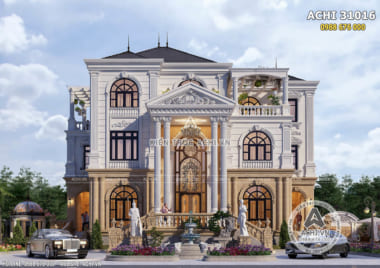 Mẫu thiết kế nhà 3 tầng đẹp tân cổ điển tại Quảng Trị – ACHI 31016