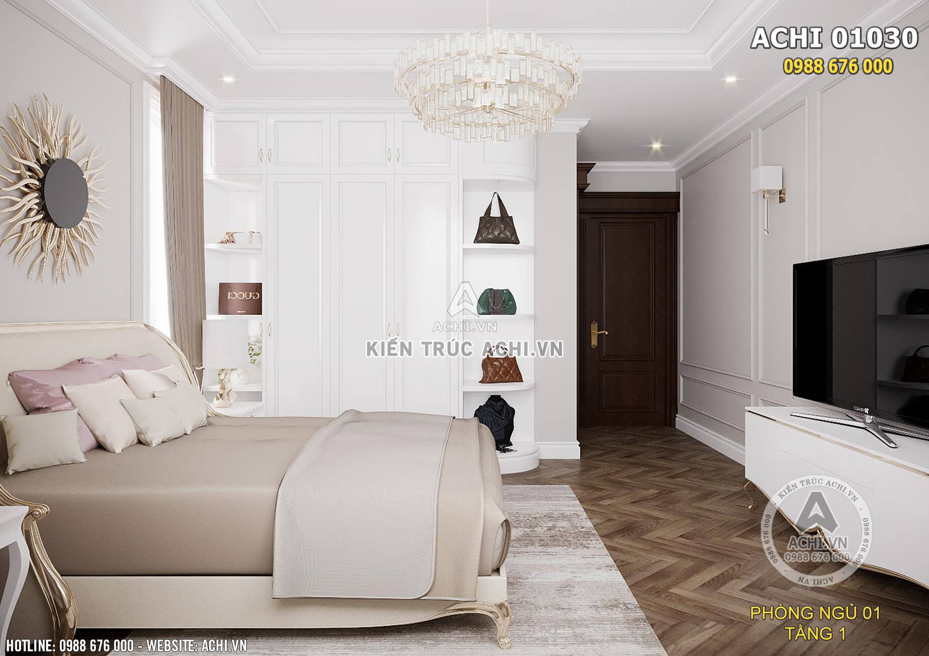 Top 6 thiết kế nội thất phòng ngủ Tân cổ điển đẹp nhất năm nay