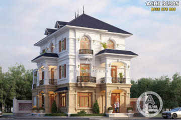 Mẫu biệt thự 3 tầng tân cổ điển đẹp tại Hải Dương – ACHI 31305