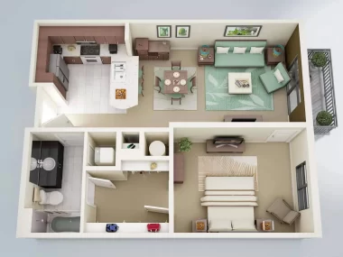 Top 10 mẫu căn hộ thiết kế một phòng ngủ đẹp, hợp lý với chi phí thấp