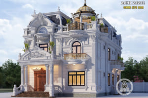 Thiết kế biệt thự đẹp tân cổ điển 2 tầng 1 tum – Mã số: ACHI 23231