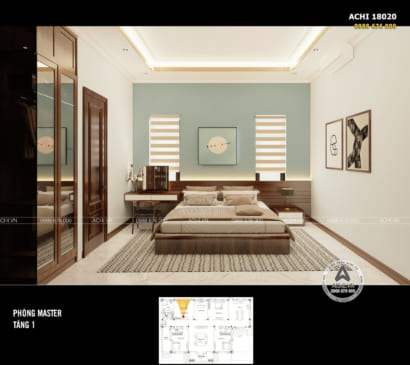 Thiết kế phòng ngủ master theo phong cách kiến trúc hiện đại đẹp