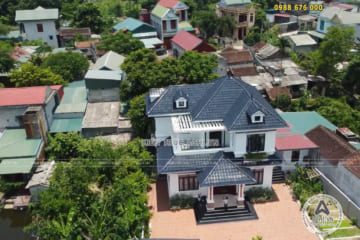Thi công trọn gói mẫu nhà mái nhật 2 tầng 4 phòng ngủ