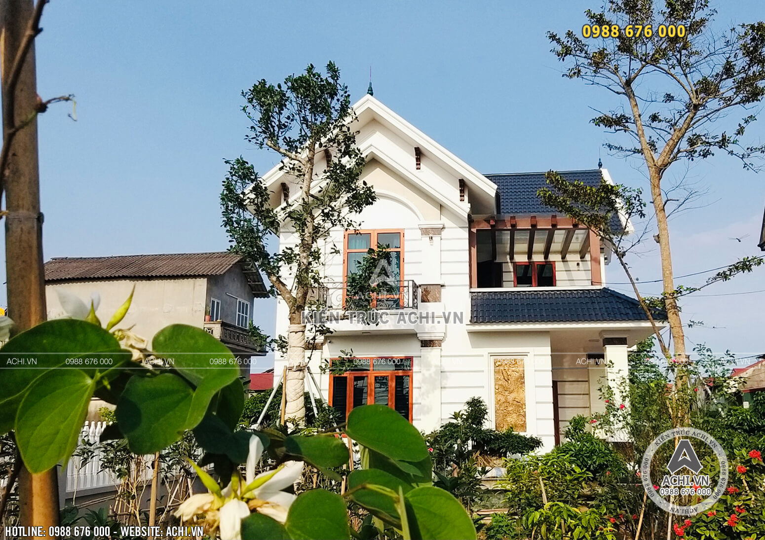 Ngôi biệt thự mái Thái vô cùng hoàn mỹ khi xây dựng xong