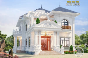 Bản vẽ nhà mái nhật 2 tầng xu hướng 2024 thiết kế bởi kiến trúc achi – ACHI 22005