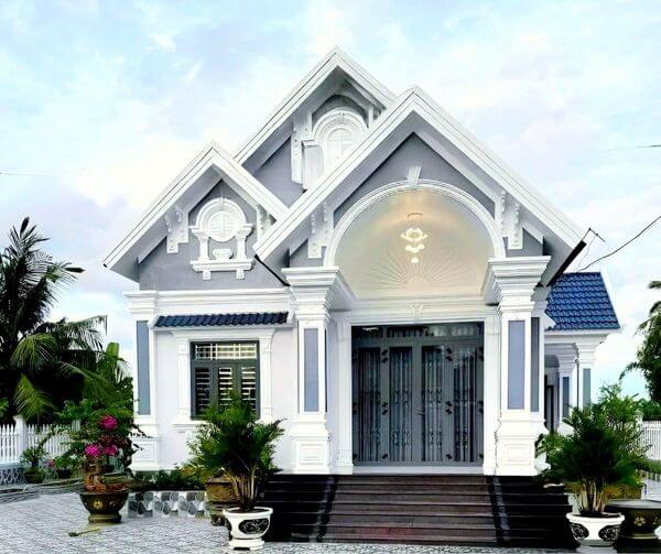 Thi công hoàn thiện mẫu nhà mái Thái đẹp kiến trúc tân cổ điển