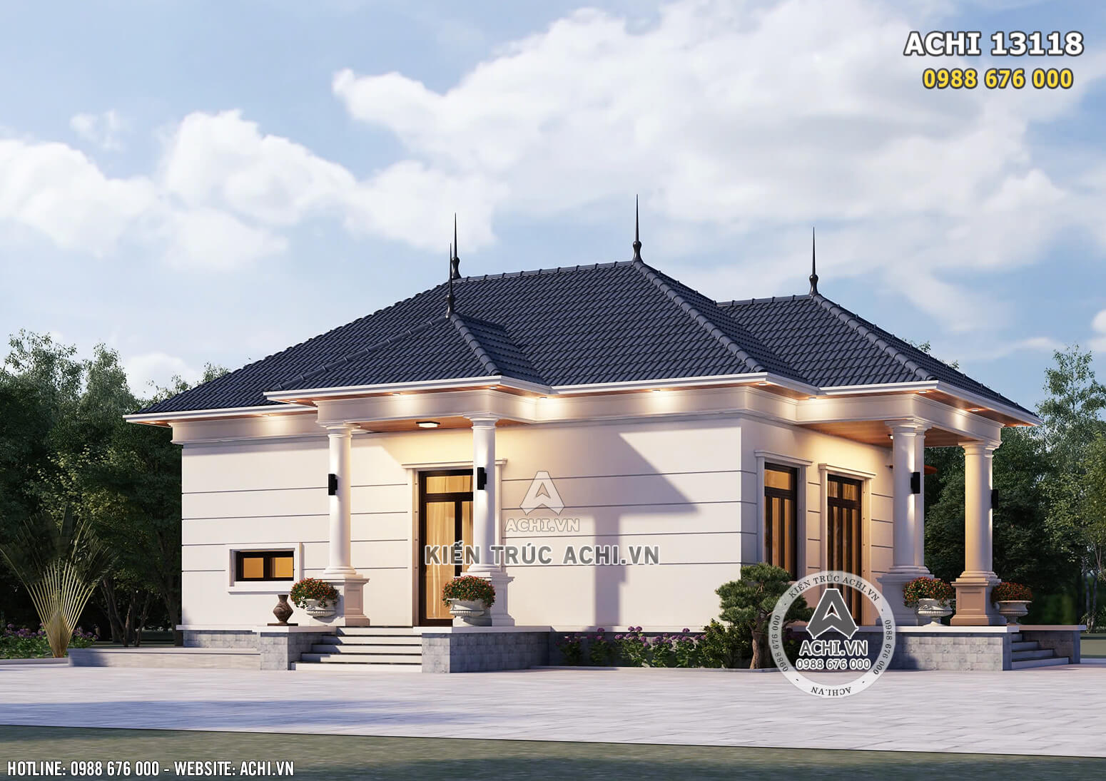 Ý tưởng thiết kế nhà 1 tầng mái nhật đẹp