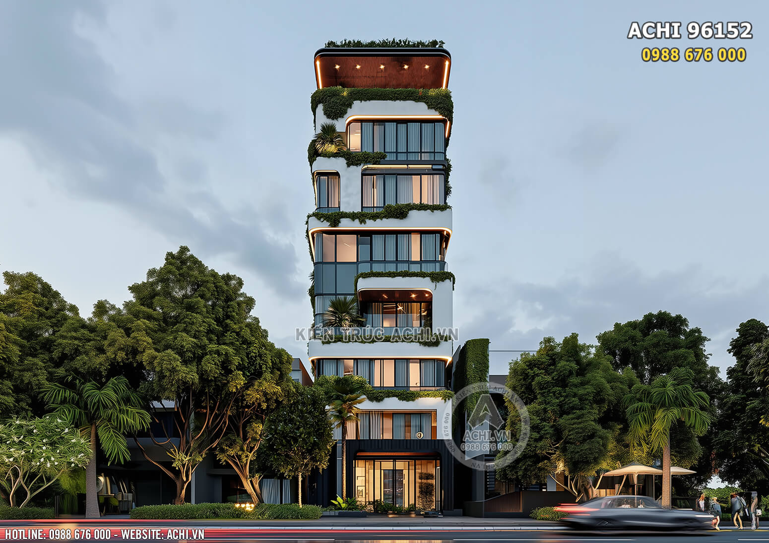 Phối cảnh 3D ngoại thất mẫu thiết kế nhà phố hiện đại