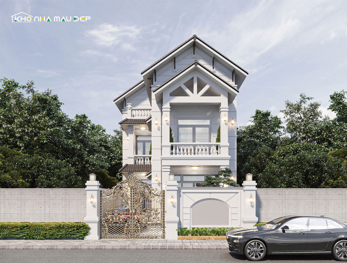 Không gian ngoại thất mẫu nhà mái Thái đẹp tại Hà Đông