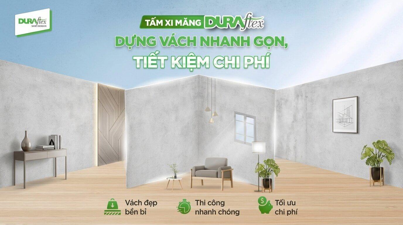 Ứng dụng tấm xi măng tiết kiệm chi phí cải tạo nhà cấp 4 nông thôn