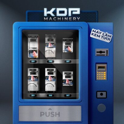 Thiết kế quán kem kết hợp café